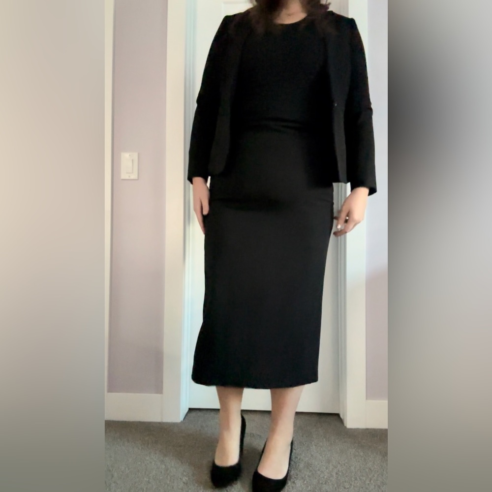 Black pencil skirt